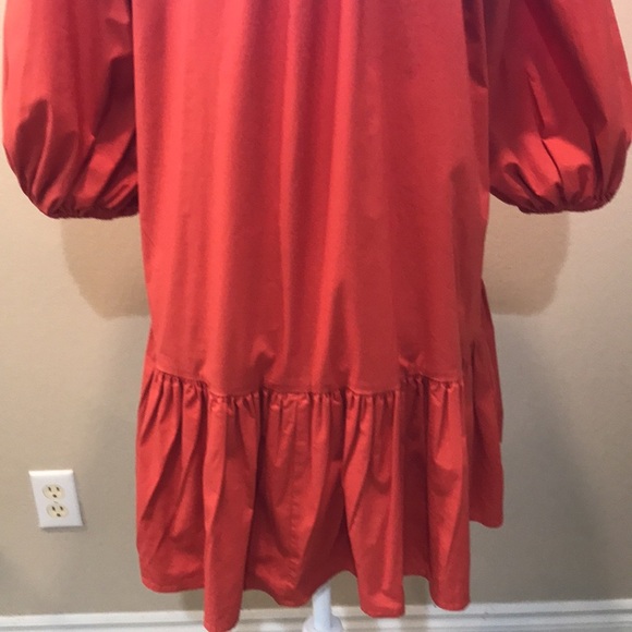 INC International Concepts 97% Cotton Mini Dress w/Puffed Sleeves Ruffle Hem-M - Picture 9 of 14
